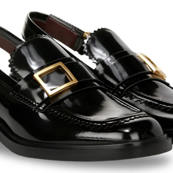 Franco Sarto Women's Gianna Slingback Loafers in Black - Picture 1 of 8
